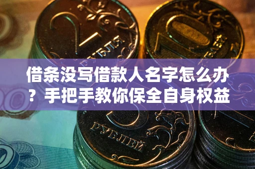 北京借条没写借款人名字怎么办？手把手教你保全自身权益