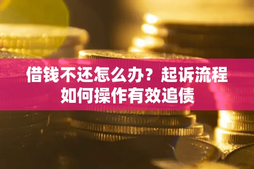 北京借钱不还怎么办？起诉流程如何操作有效追债