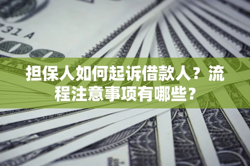 北京担保人如何起诉借款人？流程注意事项有哪些？